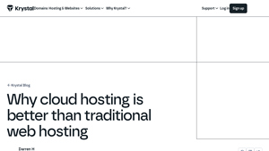 Screenshot of Why cloud hosting is better than traditional web hosting | Blog