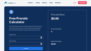 Screenshot of Free Prorate Calculator | Landlord Studio