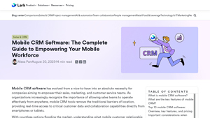 Screenshot of Best Mobile CRM Software: Key Features and Top Tools | Lark