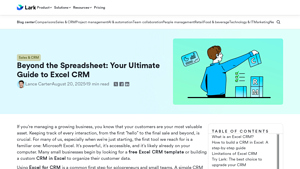 Screenshot of Excel CRM: A Step-by-Step Guide & The Best Alternative | Lark