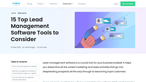 Screenshot of 15 Top Lead Management Software Tools to Consider - Leadfeeder