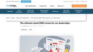Screenshot of The ultimate elead CRM review for car dealerships - LeadsBridge