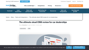 Screenshot of The ultimate elead CRM review for car dealerships - LeadsBridge