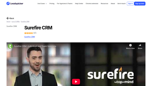 Screenshot of Discover Surefire CRM - Rated 4.5 | Compare Top CRMs