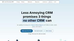 Screenshot of Less Annoying CRM | Simple Contact Management for Small ...