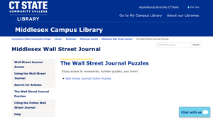 Screenshot of The Wall Street Journal Puzzles - Library