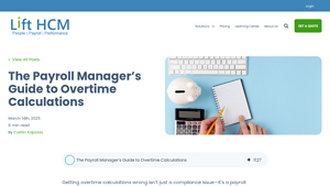 Screenshot of The Payroll Manager's Guide to Overtime Calculations - Lift HCM