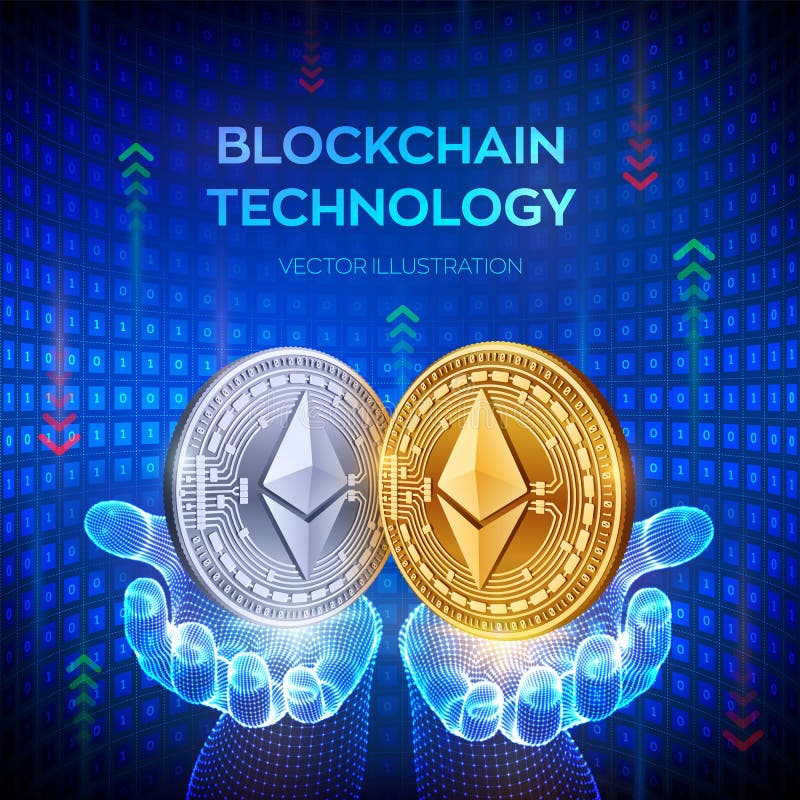 Featured image for light chain coin - Ethereum. Blockchain. 3D Physical Bit ...