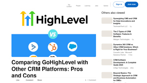 Screenshot of Comparing GoHighLevel with Other CRM Platforms: Pros and Cons