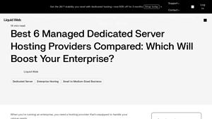 Screenshot of Managed Dedicated Servers for Enterprise: Top Providers