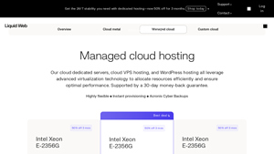 Screenshot of Managed Cloud Hosting | Flexible, Fast, and Secure - Liquid Web