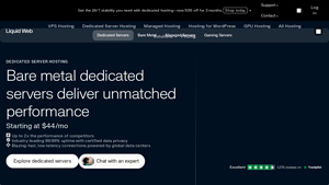 Screenshot of Dedicated Server Hosting [+ New Bare Metal Options] - Liquid Web