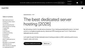 Screenshot of The best dedicated server hosting [2025] - Liquid Web