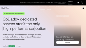 Screenshot of GoDaddy Dedicated Servers: Finding an Alternative - Liquid Web