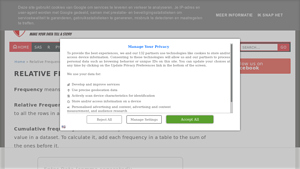 Screenshot of Relative Frequency Calculator - ListenData