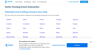 Screenshot of Seller Closing Costs Calculator | Clever Real Estate