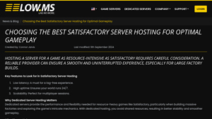 Screenshot of Choosing the Best Satisfactory Server Hosting for Optimal Gameplay