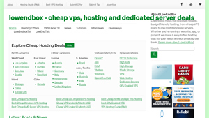 Screenshot of LowEndBox - Cheap VPS, Dedicated Servers and Hosting Deals