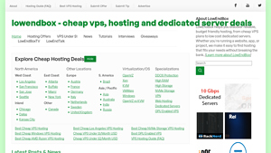 Screenshot of LowEndBox - Cheap VPS, Dedicated Servers and Hosting Deals