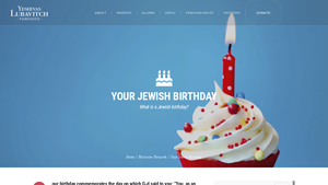 Screenshot of Your Jewish Birthday - Yeshivas Lubavitch Toronto