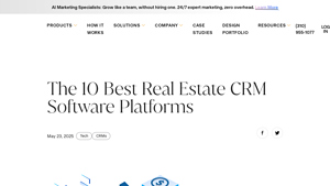 Screenshot of The 10 Best Real Estate CRM Software Platforms for 2024