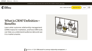 Screenshot of What is CRM? Meaning + Marketing Benefits | Mailchimp
