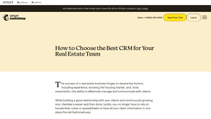 Screenshot of How to Choose the Best CRM for Your Real Estate Team - Mailchimp