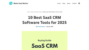 Screenshot of 10 Best SaaS CRM Software Tools for 2025
