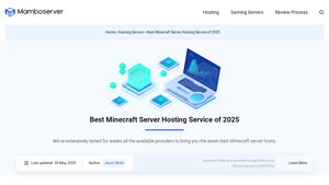 Screenshot of Top 7 Best Minecraft Server Hosting Providers 2025 - MamboServer
