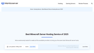 Screenshot of Top 7 Best Minecraft Server Hosting Providers 2025 - MamboServer