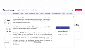 Screenshot of CPM Calculator - Marketing Dive