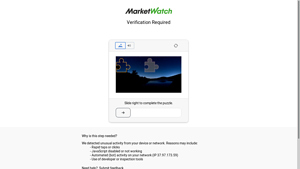 Screenshot of Salesforce Inc. Stock Quote (U.S.: NYSE) - CRM - MarketWatch