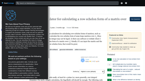 Screenshot of Is there online calculator for calculating a row echelon form of a ...