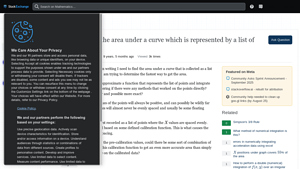 Screenshot of Fastest way to find the area under a curve which is represented by a ...