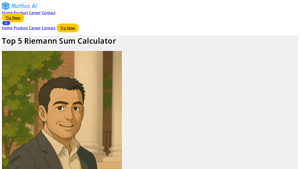 Screenshot of Top 5 Riemann Sum Calculator of 2025 - Mathos AI