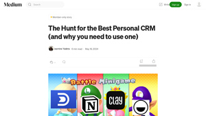 Screenshot of The Hunt for the Best Personal CRM (and why you need to use one)