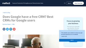 Screenshot of Does Google have a Free CRM? Best CRMs for Google Users