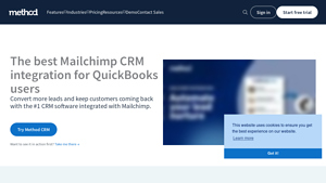 Screenshot of The Best CRM software integrated with Mailchimp— Method