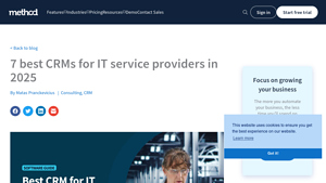 Screenshot of 7 Best CRMs for IT Service Providers in 2025 - Method CRM