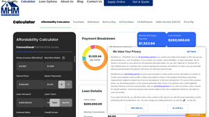 Screenshot of Calculator - Manufactured Home Mortgage