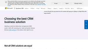Screenshot of Choosing the Best CRM Business Solution | Microsoft Dynamics 365
