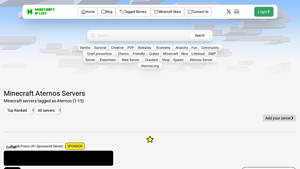 Screenshot of Minecraft Aternos Servers | MCIP List