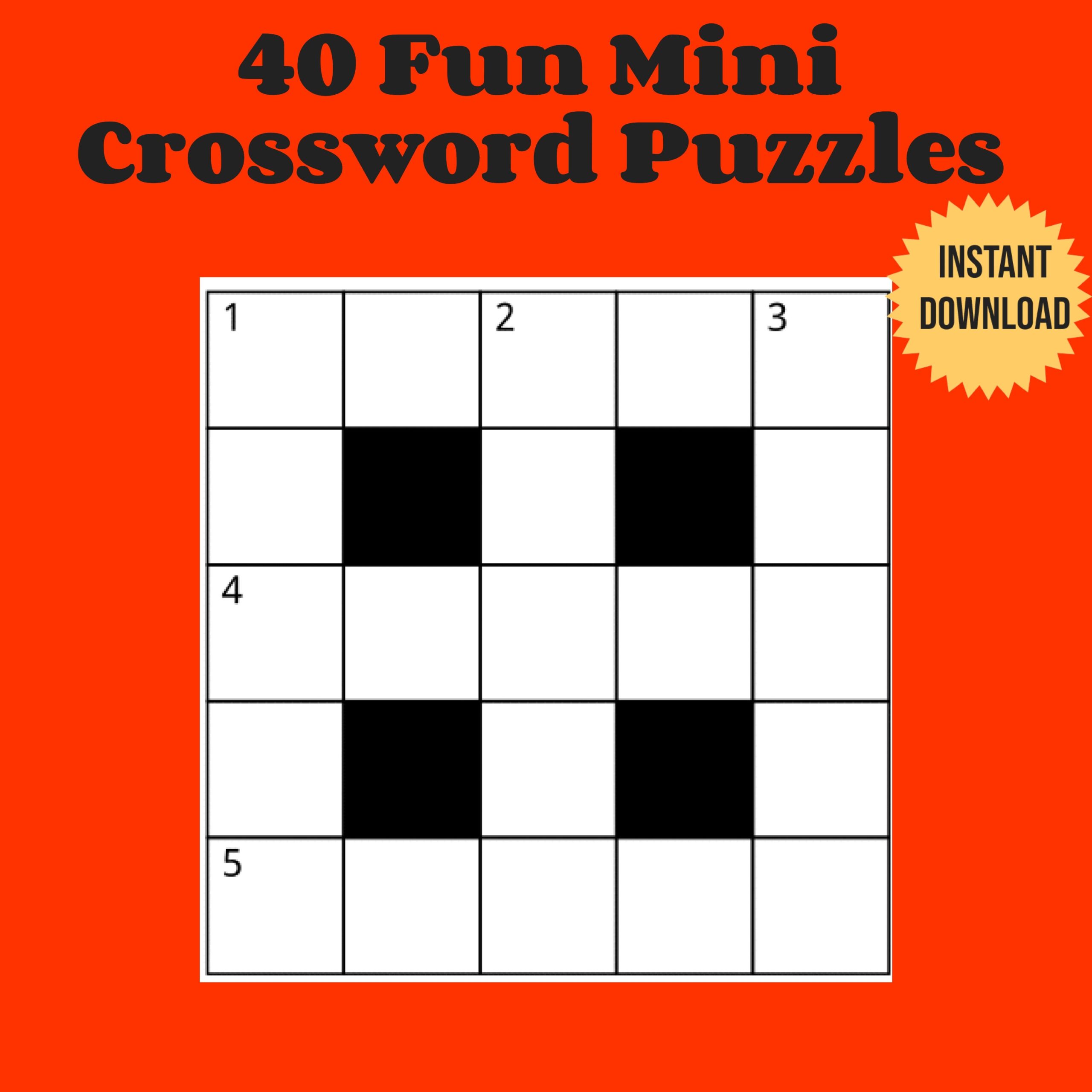 Featured image for mini crossword puzzle - 40 Fun 5x5 Mini Crossword Puzzles, Word ...