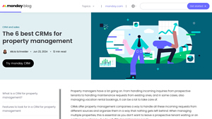 Screenshot of The 6 best CRMs for property management - Monday.com