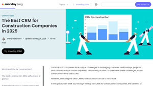 Screenshot of The Best CRM for Construction Companies in 2025 - Monday.com
