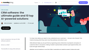 Screenshot of CRM software: the ultimate guide and 10 top AI-powered solutions