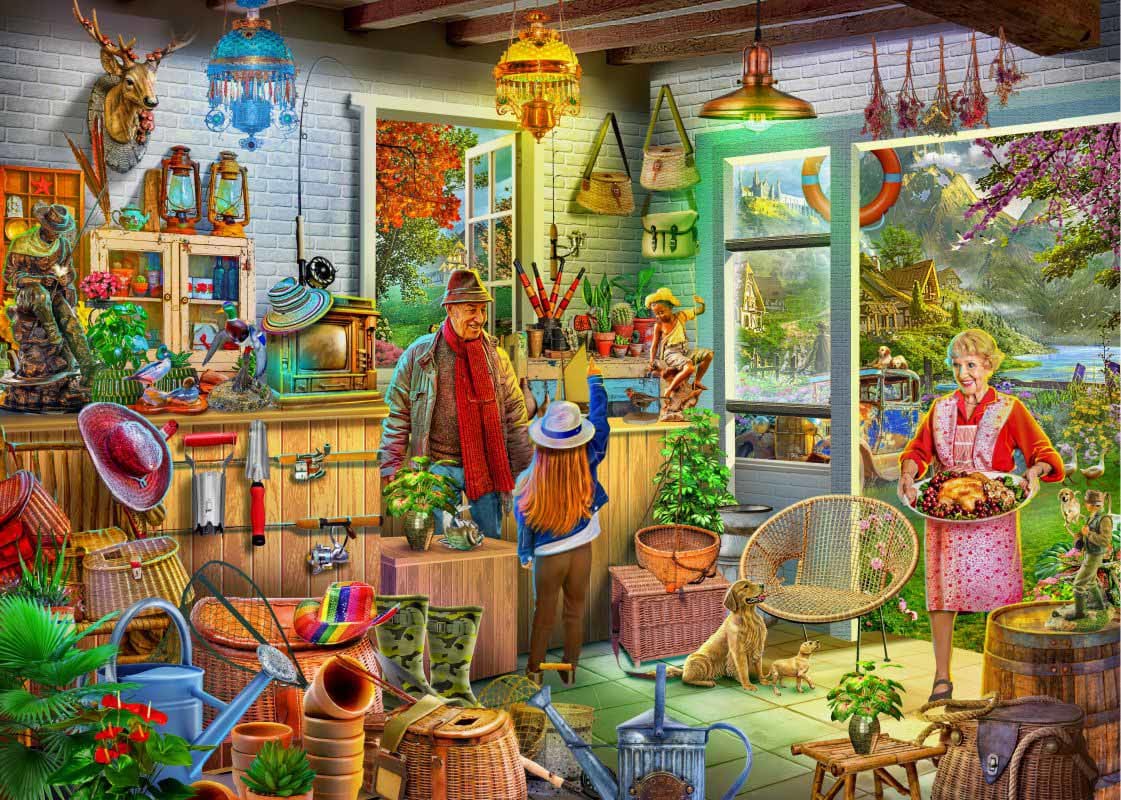Featured image for monkey puzzle tree - Fishing Shed - 1000 Piece Jigsaw Puzzle ...