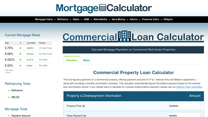 Screenshot of Commercial Mortgage Calculator