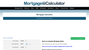 Screenshot of Mortgage Calculator