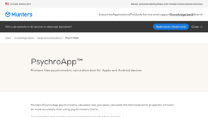 Screenshot of PsychroApp - Munters